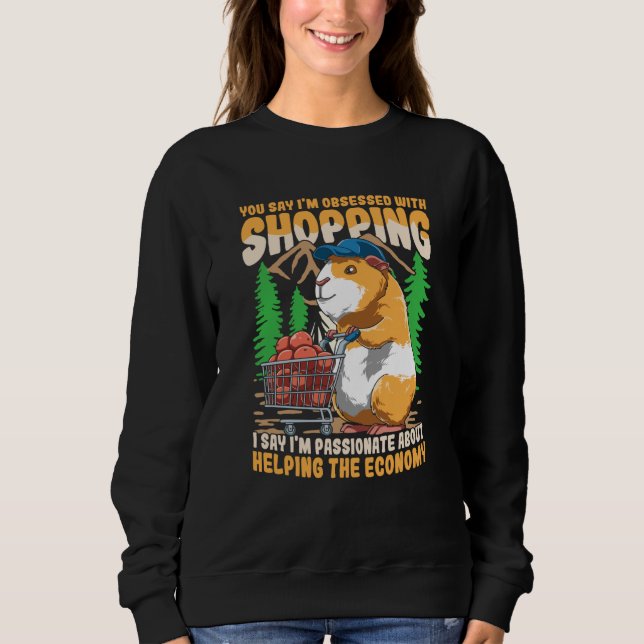 GUINEA PIG FOOD SHOPPING CART SWEATSHIRT (Front)