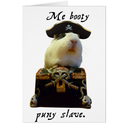 Guinea Pig Funny Pirate Cards (Front)