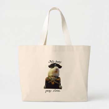 Guinea Pig Funny Pirate Large Tote Bag by GuineaPigManual at Zazzle