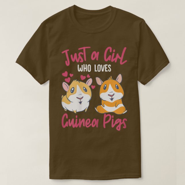 Guinea Pig Furry Potato Just A Girl Who Loves Guin T-Shirt (Design Front)