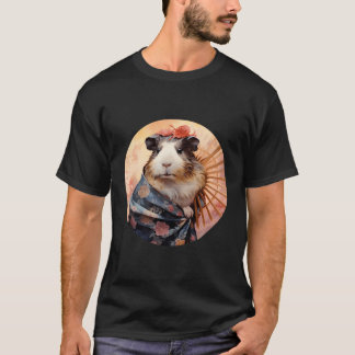 Guinea Pig Geisha Funny Pet Kimono T-Shirt