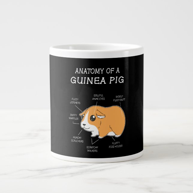 Guinea Pig Gift | Anatomy Of A Guinea Pig Giant Coffee Mug (Front)