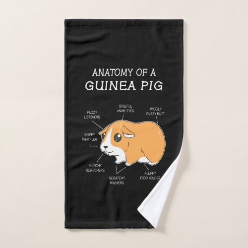 Guinea Pig Gift  Anatomy Of A Guinea Pig Hand Towel