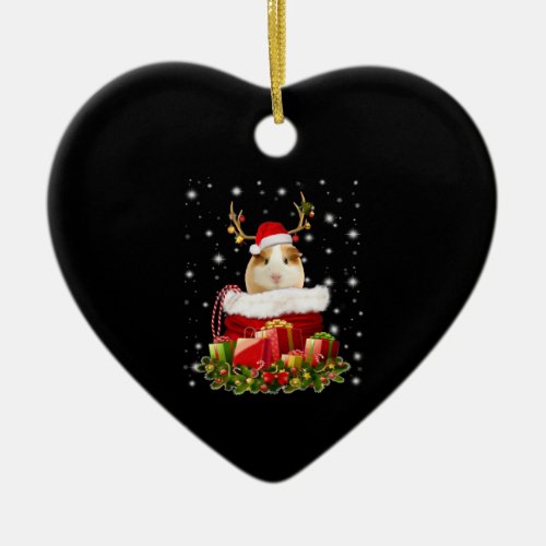 Guinea Pig Gift  Merry Christmas Guinea Pig Ceramic Ornament