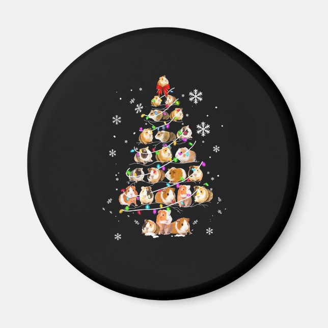 Guinea Pig Gift | Merry Christmas Guinea Pig Magnet (Front)