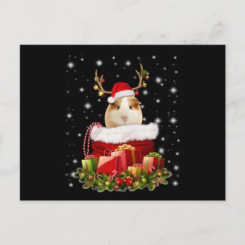 Guinea Pig Gift  Merry Christmas Guinea Pig Postcard