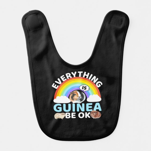 Guinea Pig - Guinea Be OK, Encouragement Baby Bib (Front)