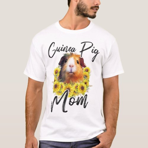 Guinea Pig Guinea Pig Mom Flower T_Shirt