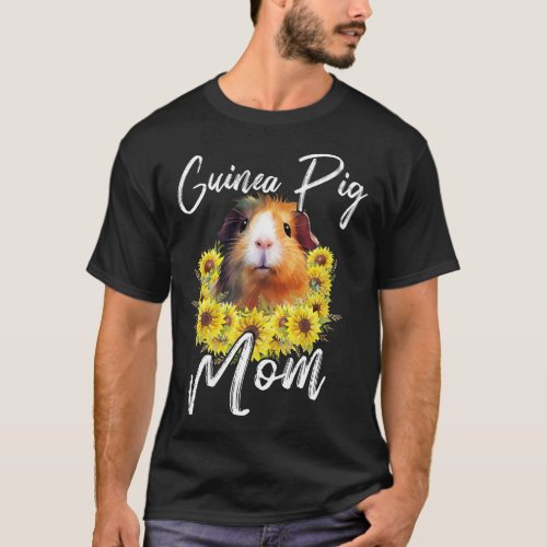 Guinea Pig Guinea Pig Mom Flower T_Shirt