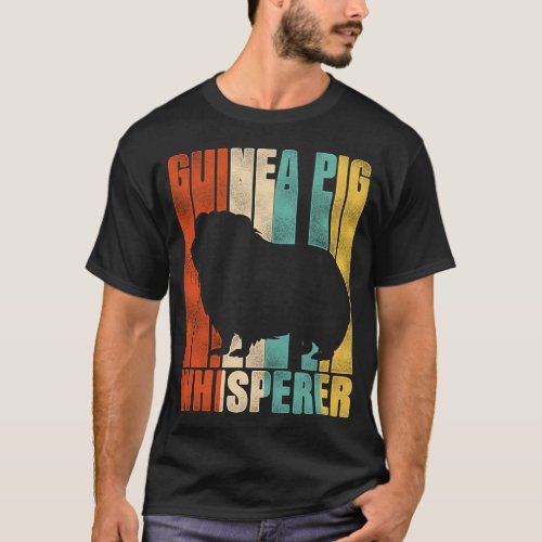 Guinea Pig Guinea Pig Whisperer Retro Vintage T_Shirt