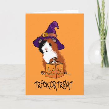 Guinea Pig Halloween Card by ArtDivination at Zazzle
