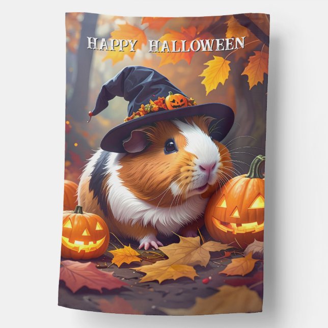 Guinea Pig Halloween House Flag (Front)