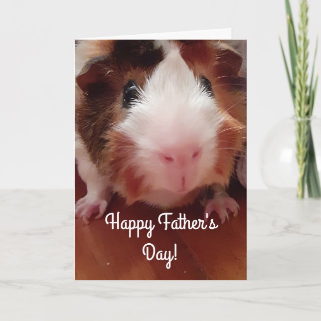 Guinea Pig Happy Father's Day Card (Front)
