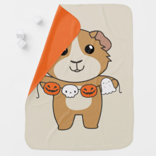 Guinea Pig Happy Halloween Pumpkin Costume Baby Bl Blanket