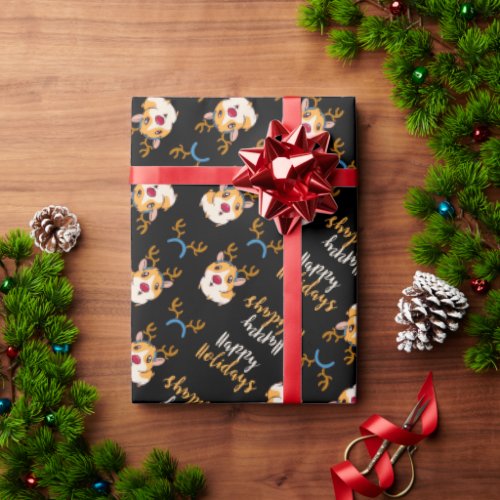 Guinea Pig Happy Holidays Christmas Wrapping Paper