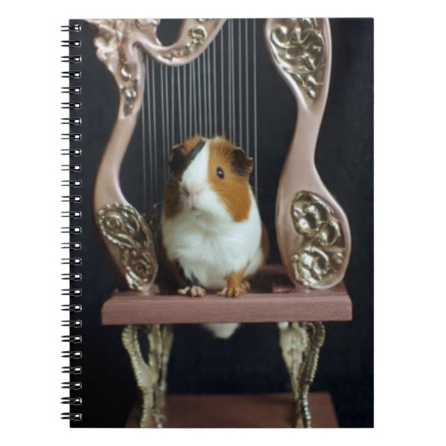 Guinea Pig Harp Notebook – Whimsical Storybook (Front)