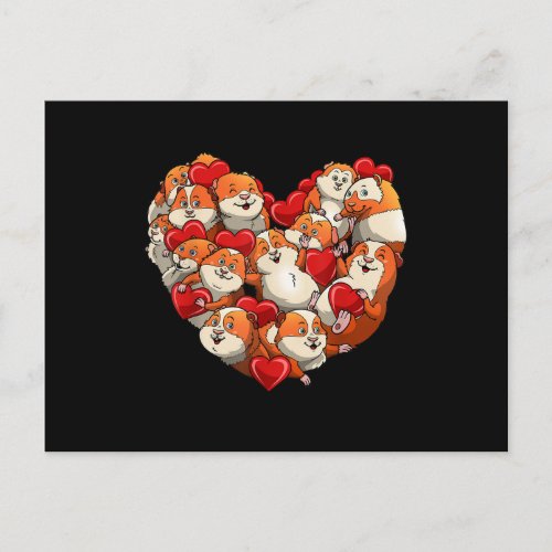 Guinea Pig Heart Funny Valentines Day Gift Womens Postcard