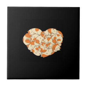 Guinea Pig Heart Love   Cute Baby Guinea Pig Ceramic Tile