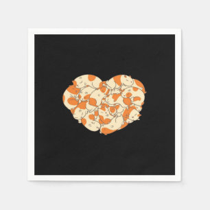 Guinea Pig Heart Love Cute Baby Guinea Pig Napkins