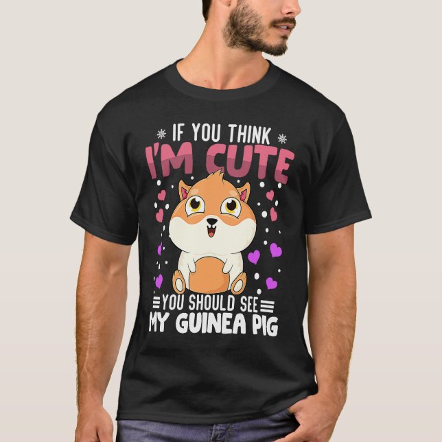 Guinea Pig Heart Valentine's Day Animal For Womens T-Shirt (Front)
