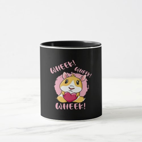 Guinea Pig Heart Wheek  Cute Baby Pet Lover Mug