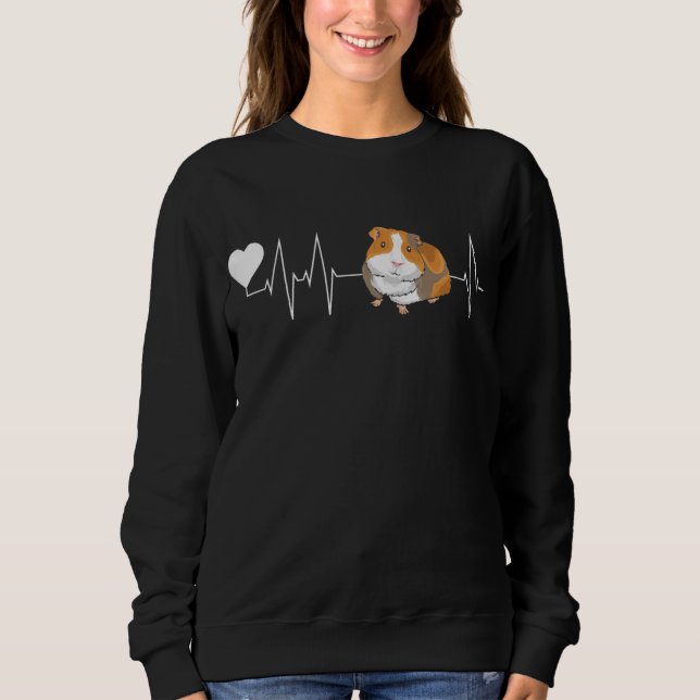 Guinea Pig Heartbeat Cute Cavy Gift Sweatshirt (Front)