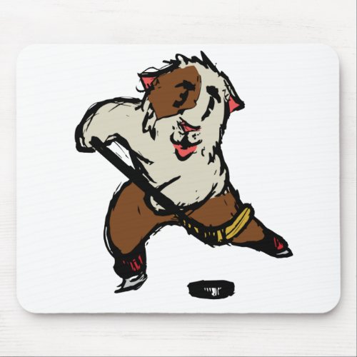 Guinea Pig Hockey Mouse Pad