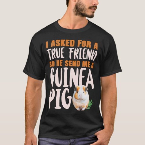 Guinea Pig I Asked For A True Friend So He Send Me T_Shirt