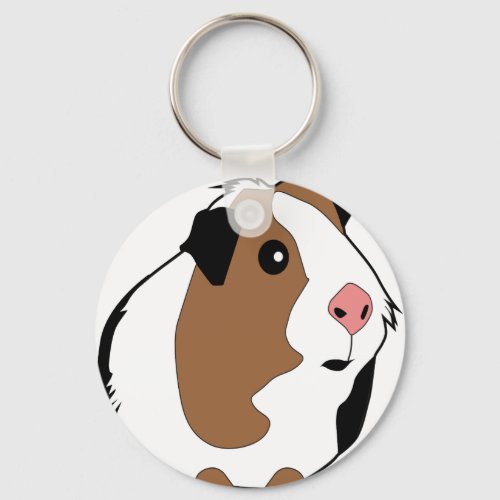 Guinea Pig Illustration Keychain