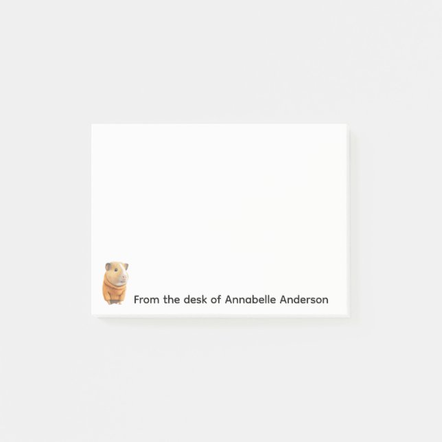 Guinea Pig In an Orange Sweater Post-it Notes (Front)