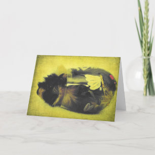 Guinea Pig in Wine Glass Card