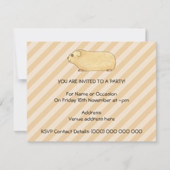 Guinea Pig. Invitation by Animal_Art_By_Ali at Zazzle