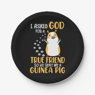 Guinea Pig Is True Friend Paper Plates