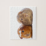 Guinea Pig Jigsaw Puzzle<br><div class="desc">Two guinea pigs over white background</div>