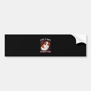 Guinea Pig Just A Girl Who Loves Guinea Pigs Bumper Sticker