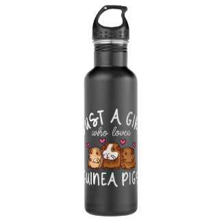 Guinea Pig , Just A Girl Who Loves Guinea Pigs Stainless Steel Water Bottle