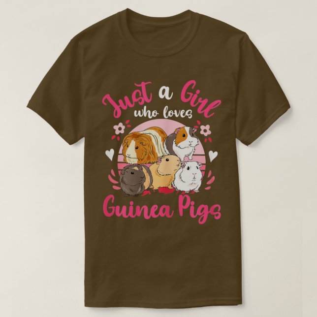 Guinea Pig Just a Girl Who Loves Guinea Pigs  T-Shirt (Design Front)