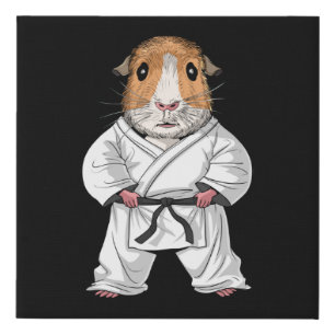 Guinea Pig Karate Faux Canvas Print