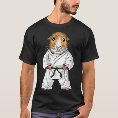 Guinea Pig Karate Ninja JiuJitsu Taekwondo Arts T_Shirt