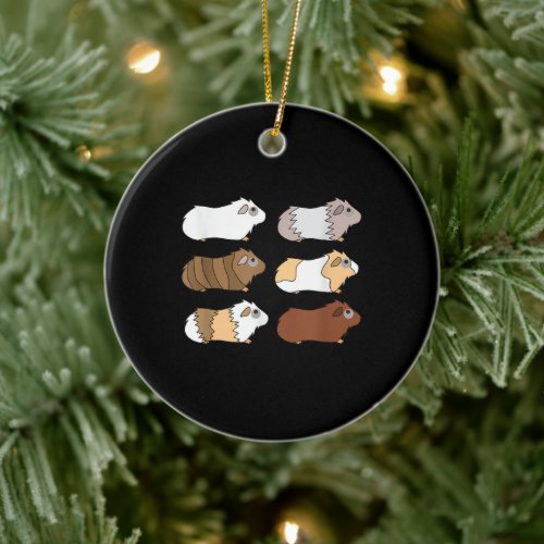 Guinea Pig  Love Guinea Pig Wheek Wheek Feed Me Ceramic Ornament