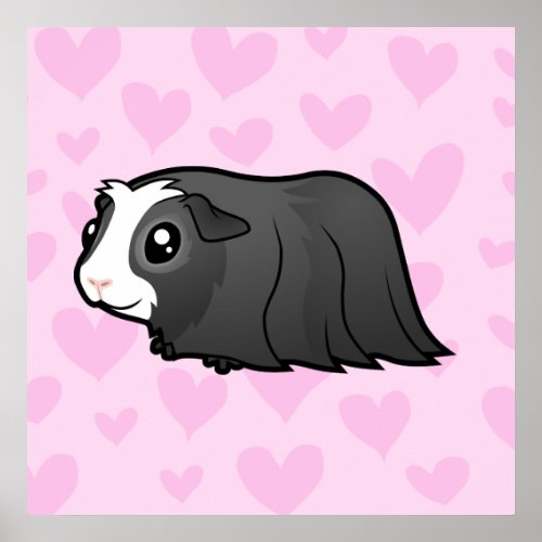 Guinea Pig Love long hair Poster