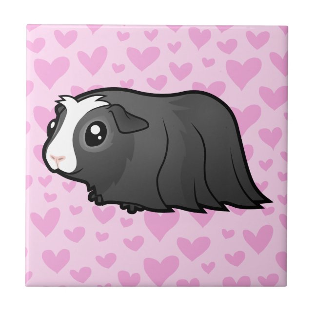 Guinea Pig Love (long hair) Tile (Front)