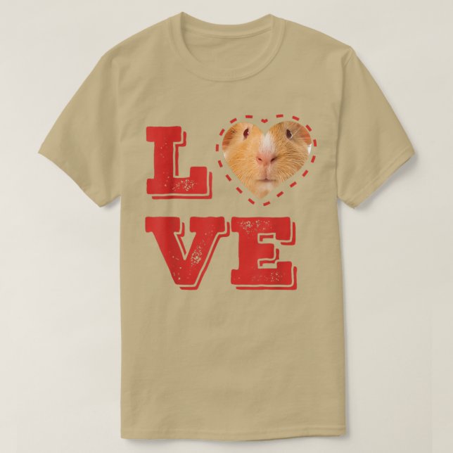 Guinea Pig Love Love Love Everyone Is Falling In L T-Shirt (Design Front)