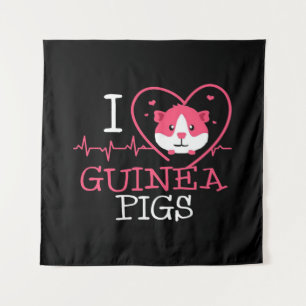 Guinea Pig Love Rodent Heartbeat Guinea Pig Tapestry