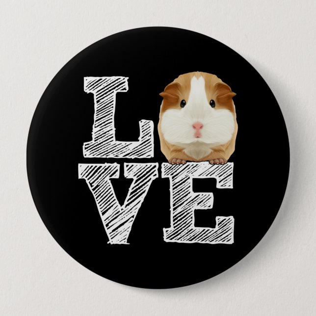 Guinea Pig Love Rodent Wheek Button (Front)