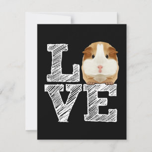 Guinea Pig Love Rodent Wheek Note Card
