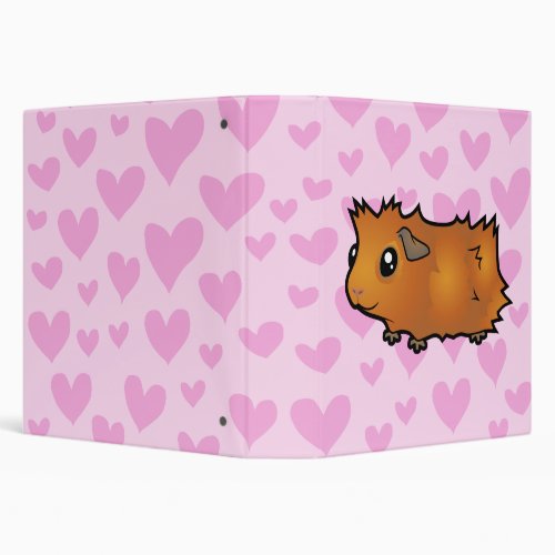 Guinea Pig Love scruffy 3 Ring Binder