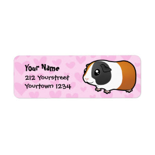 Abyssinian 42 Custom Return Stickers Guinea Pig Personalised Address Labels