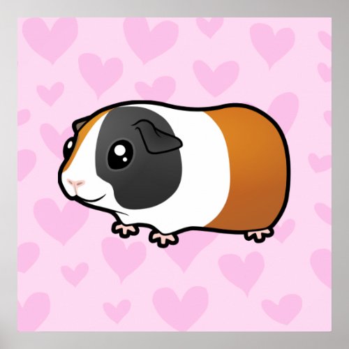 Guinea Pig Love smooth hair Poster