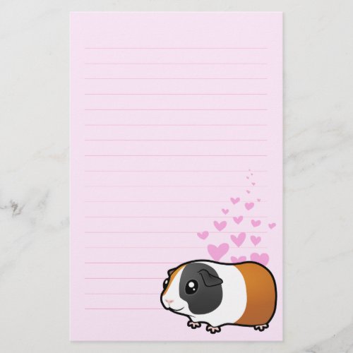 Guinea Pig Love smooth hair Stationery